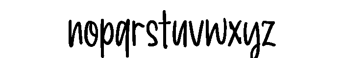 PG Wensokia Regular Font LOWERCASE