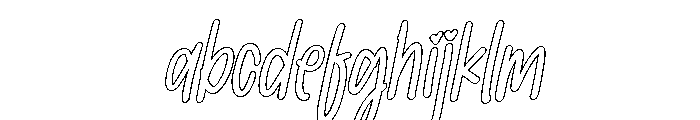 PG Wensokia Slanted Outline FONT