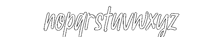 PG Wensokia Slanted Outline Font LOWERCASE