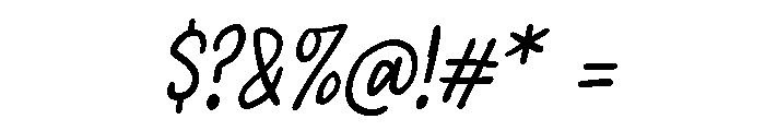 PG Wensokia Slanted Font OTHER CHARS