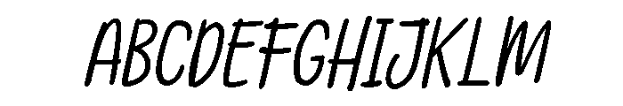 PG Wensokia Slanted Font UPPERCASE