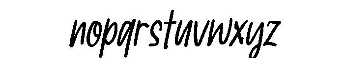 PG Wensokia Slanted Font LOWERCASE