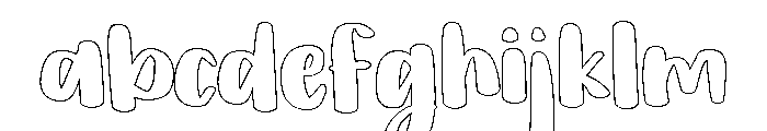 PG Whitelush Outline FONT
