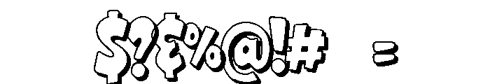 PG Wicked Shadow Font OTHER CHARS