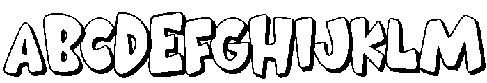 PG Wicked Shadow Font UPPERCASE