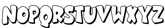 PG Wicked Shadow Font LOWERCASE