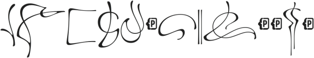 PGF-Elyss Ornaments-Regular otf (400) Font UPPERCASE