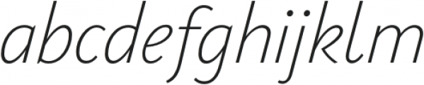 PGF-Now ExtraLight Italic otf (200) Font LOWERCASE