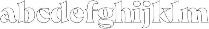 PGF-Strange Outline otf (400) Font LOWERCASE
