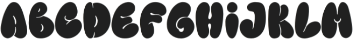 PGR Bubblegum Regular otf (400) Font UPPERCASE