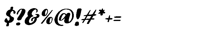 PG Calisora Slanted Font OTHER CHARS