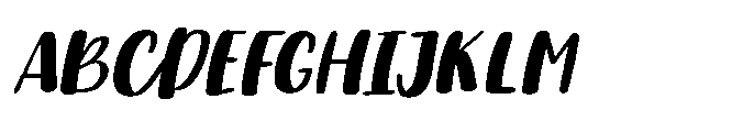 PG Calisora Slanted Font UPPERCASE