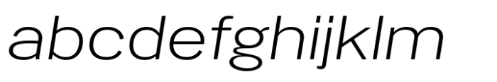 PG Gothique Extended Light Italic Font LOWERCASE