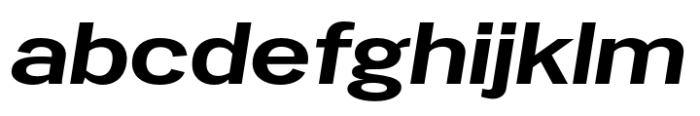 PG Gothique Extended SemiBold Italic Font LOWERCASE