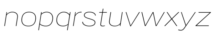 PG Gothique Extended Thin Italic Font LOWERCASE