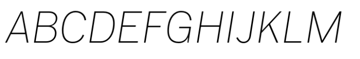 PG Gothique ExtraLight Italic Font UPPERCASE