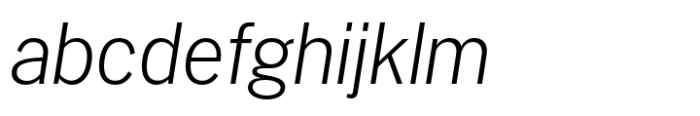 PG Gothique Light Italic Font LOWERCASE