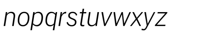 PG Gothique Light Italic Font LOWERCASE