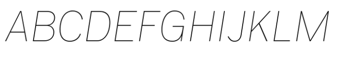 PG Gothique Thin Italic Font UPPERCASE