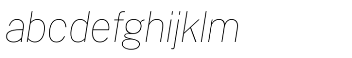 PG Gothique Thin Italic Font LOWERCASE