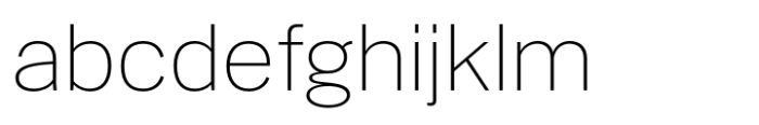 PG Gothique Wide ExtraLight Font LOWERCASE