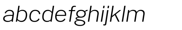 PG Gothique Wide Light Italic Font LOWERCASE