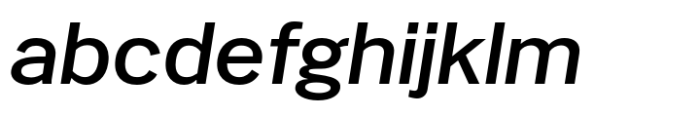 PG Gothique Wide Medium Italic Font LOWERCASE