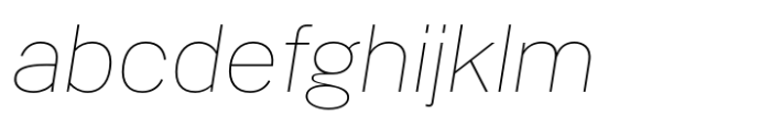 PG Gothique Wide Thin Italic Font LOWERCASE