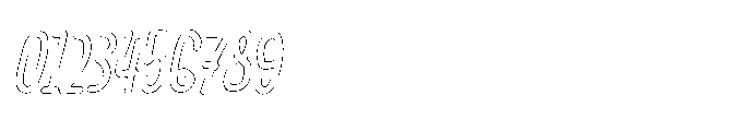 PG Grindless Oblique Outline Font OTHER CHARS