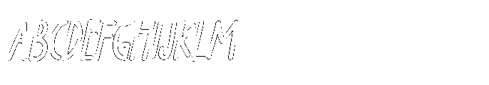 PG Grindless Oblique Outline FONT