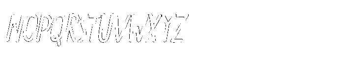 PG Grindless Oblique Outline Font LOWERCASE