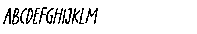 PG Grindless Oblique Font UPPERCASE