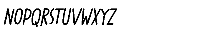 PG Grindless Oblique Font UPPERCASE