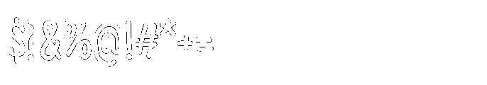 PG Grindless Outline Font OTHER CHARS