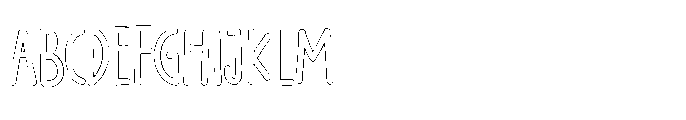 PG Grindless Outline Font UPPERCASE
