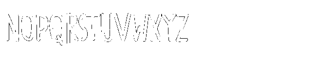 PG Grindless Outline Font UPPERCASE