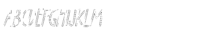 PG Grindless Thin Oblique Outline FONT