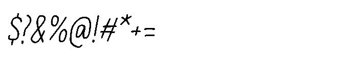 PG Grindless Thin Oblique Font OTHER CHARS