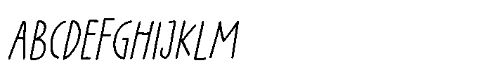 PG Grindless Thin Oblique Font UPPERCASE