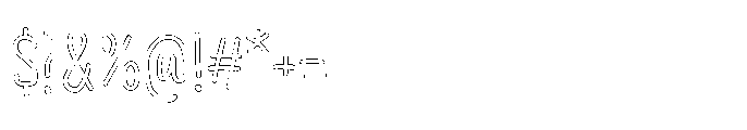PG Grindless Thin Outline Font OTHER CHARS