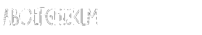 PG Grindless Thin Outline Font UPPERCASE