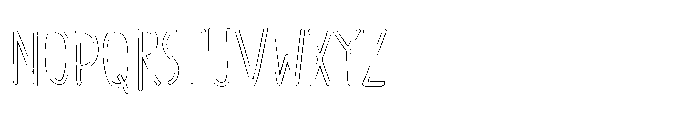 PG Grindless Thin Outline Font UPPERCASE