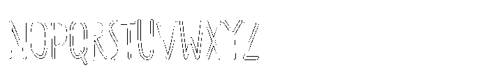 PG Grindless Thin Outline Font LOWERCASE