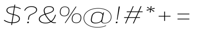 PG Grotesque Extended ExtraLight Italic Font OTHER CHARS