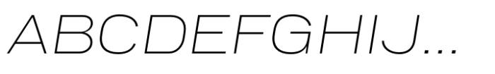 PG Grotesque Extended ExtraLight Italic Font UPPERCASE