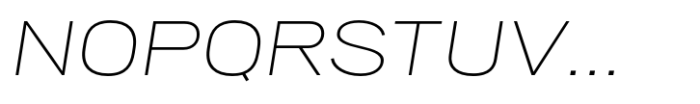 PG Grotesque Extended ExtraLight Italic Font UPPERCASE