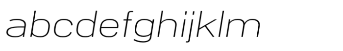 PG Grotesque Extended ExtraLight Italic Font LOWERCASE