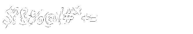 PG Vintagor Outline Font OTHER CHARS