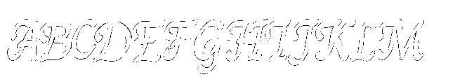 PG Vintagor Outline Font UPPERCASE