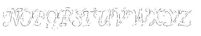 PG Vintagor Outline Font UPPERCASE